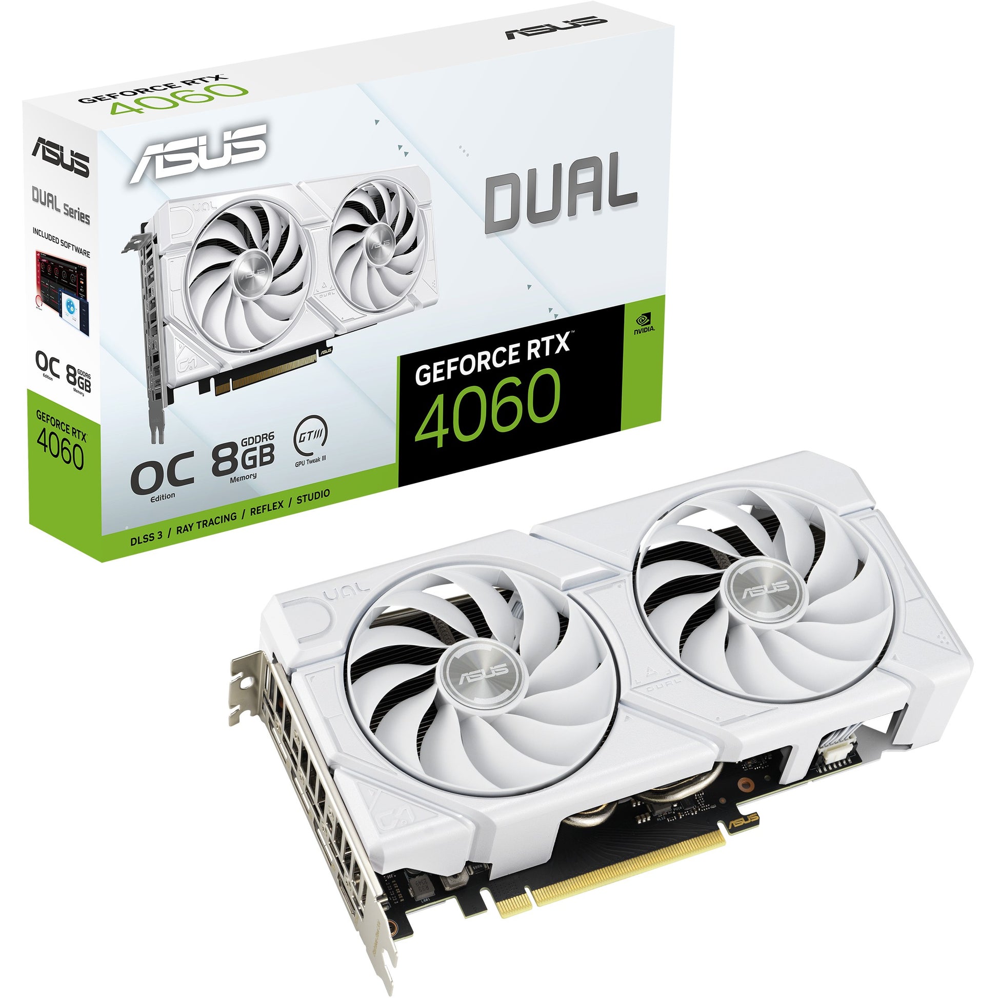 ASUS DUAL RTX 4060 O8G EVO White – Stylische Gaming-Power in Weiß - Sanden-Store