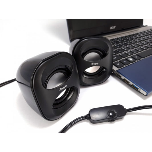 Equip Mini-USB-Lautsprecher 🔈 Kompakt & kraftvoll in Schwarz/Rot