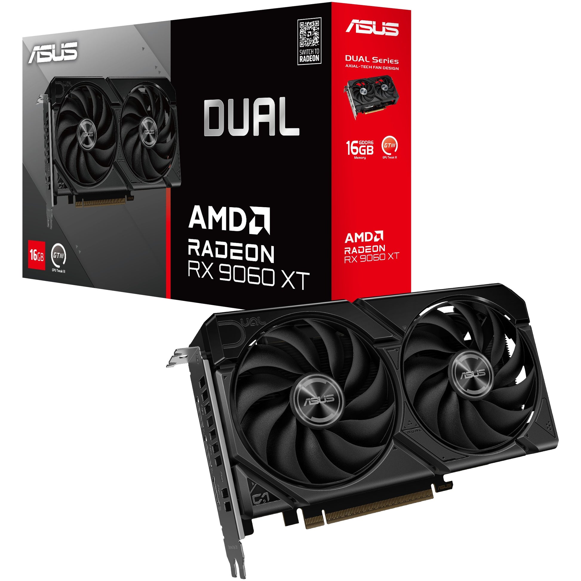 ASUS DUAL RX 9060 XT 16GB GDDR6 – High-End Gaming-Grafikkarte - Sanden-Store