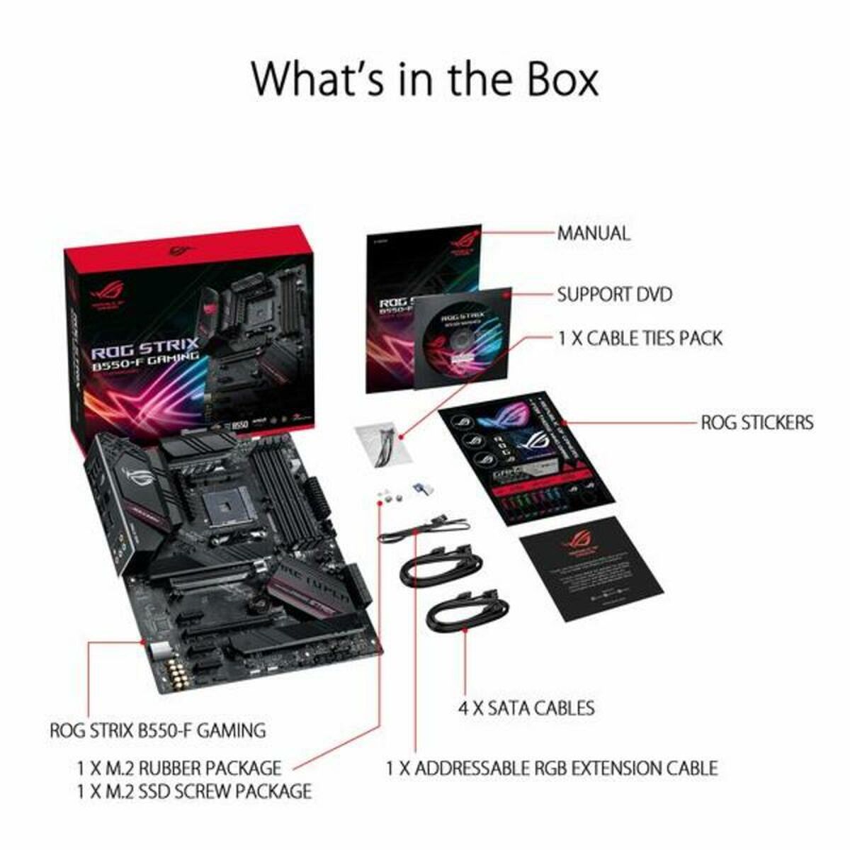 ASUS ROG STRIX B550-F Gaming Mainboard AMD B550 ATX - Sanden-Store