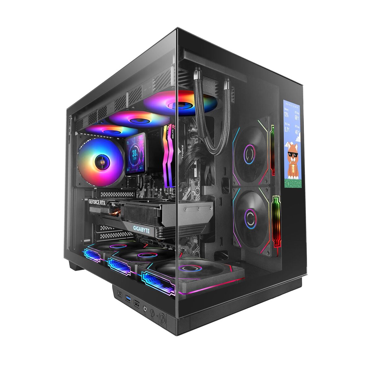 Mars Gaming MCMIRAGE ATX Semi-Tower Gehäuse Schwarz - Sanden-Store