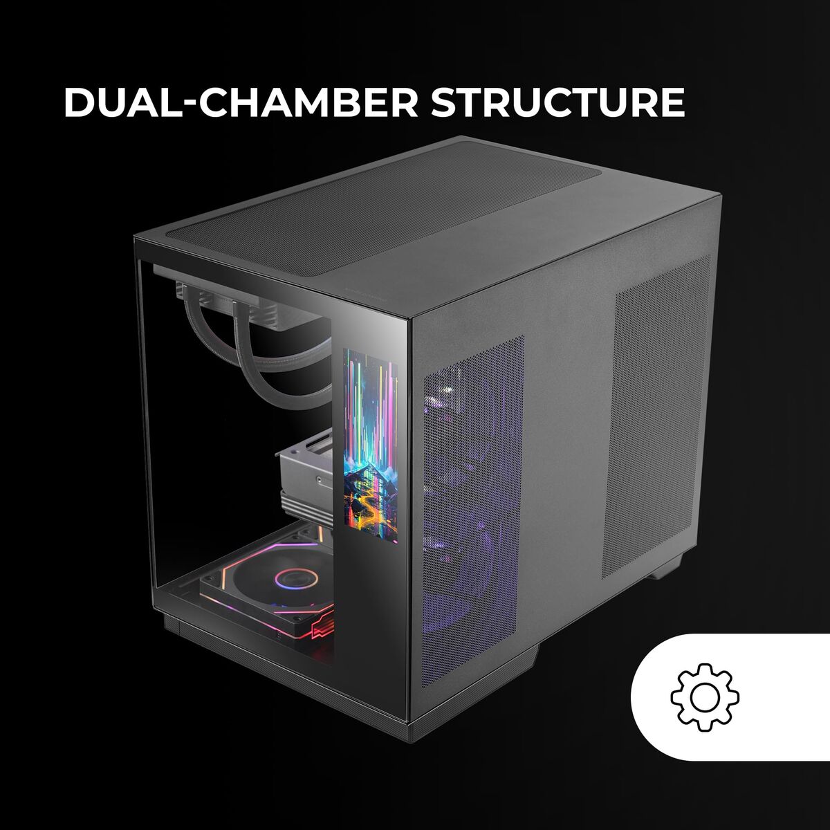 Mars Gaming MCMIRAGE ATX Semi-Tower Gehäuse Schwarz - Sanden-Store